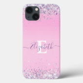 Chique roze holografische glitter Case-Mate iPhone case (Achterkant)