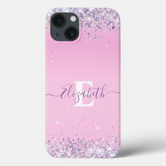 Chique roze holografische glitter Case-Mate iPhone case (Achterkant)