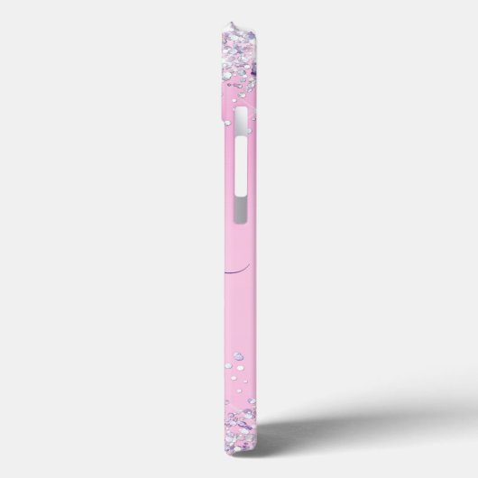 Chique roze holografische glitter Case-Mate iPhone case (Achterkant / Links)