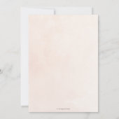 Chique Roze Ivoor Bloem Bruiloft Save the Date Kaa Kaart (Achterkant)