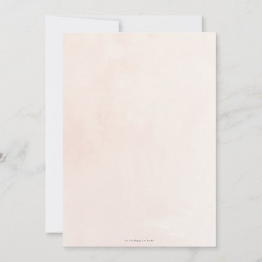 Chique Roze Ivoor Bloemige Trouw Save the Date Kaa Kaart (Achterkant)