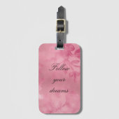 chique roze kant bagagelabel (Voorkant (verticaal))