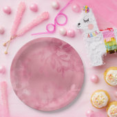 Chique Roze Kant Papieren Bordje (Feest)