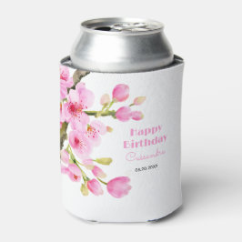 Chique roze kersenbloesem Sakura Floral Verjaardag Blikjeskoeler