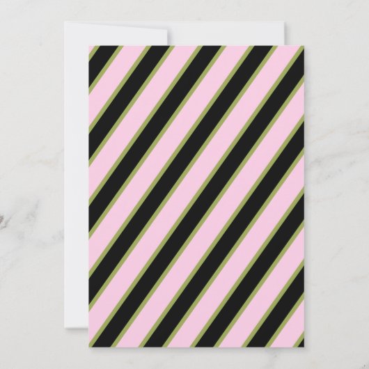 Chique roze kersenbloesem Sakura zwart verjaardag Kaart (Achterkant)