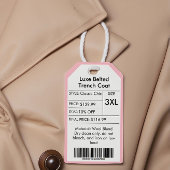 Chique Roze Kleine Bedrijf Logo Kleding Prijs Labe Cadeaulabel