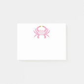 Chique Roze Krab | Kust Sticky Notees Post-it® Notes (Voorkant)