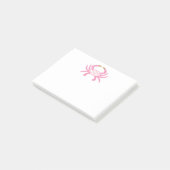Chique Roze Krab | Kust Sticky Notees Post-it® Notes (Schuin)