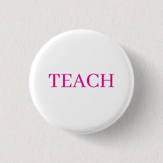 Chique Roze Lesgeven Juf Speld Ronde Button 3,2 Cm (Voorkant)