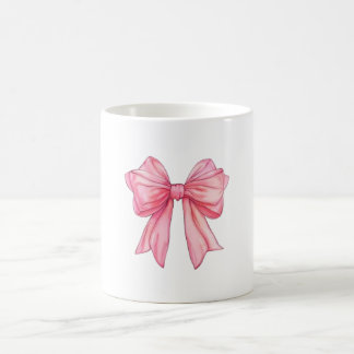 Chique Roze Lint Boog Esthetische Koffiemok