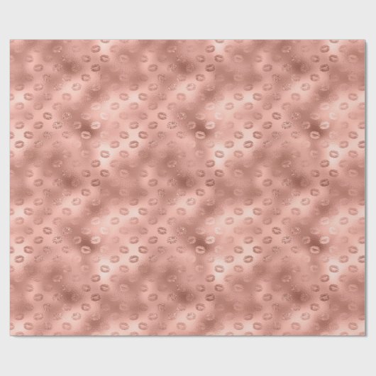 Chique roze lippen kus cadeaupapier (Vlak)