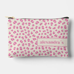 Chique roze luipaard patroon gepersonaliseerd etui