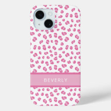 Chique roze luipaard print gepersonaliseerd