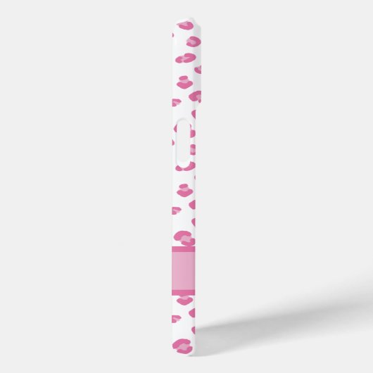 Chique roze luipaard print gepersonaliseerd Case-Mate iPhone case (Achterkant / Rechts)