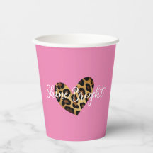 Chique roze luipaard print hart