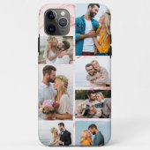 Chique Roze Marmer 7 Foto Collage Case-Mate iPhone Case (Achterkant)