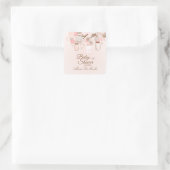 Chique roze mason jar floral baby shower stickers (Tas)