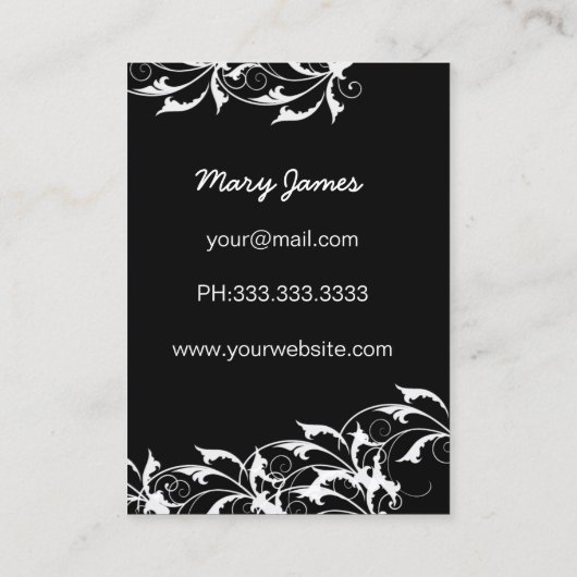 chique roze mode boetiek visitekaartje (Achterkant)