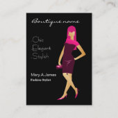 chique roze mode boetiek visitekaartje (Voorkant)