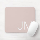 Chique Roze Monogram Initialen Oversized Muismat (Met muis)