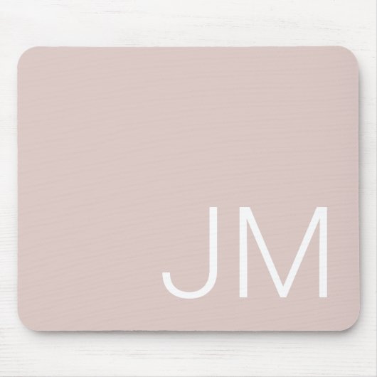 Chique Roze Monogram Initialen Oversized Muismat (Voorkant)