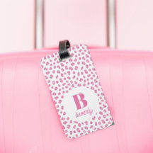 Chique Roze Monogram Naam Initiaal