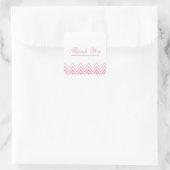 Chique roze ombre chevrons vierkante sticker (Tas)