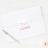 Chique roze ombre chevrons vierkante sticker (Envelop)