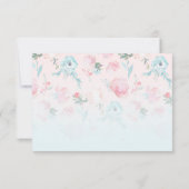 Chique Roze Ombre Franse Tuin Bloemige Bruiloft RSVP Kaartje (Achterkant)