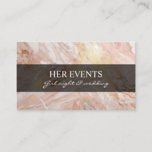 Chique Roze Ontwerpkaarten voor Evenementenmanager Visitekaartje