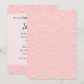 Chique Roze Paardenbloem Bloemen Verjaardag Kaart (Voorkant / Achterkant)