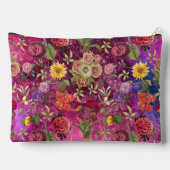 Chique roze paarse bloemen monogram bloemmotief etui (Achterkant)