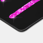 Chique roze Paarse Glitter Drips Custom Bureaumat (Hoek)