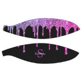 Chique Roze Paarse Glitters Glans Drips Monogram Basketbal (Panelen)