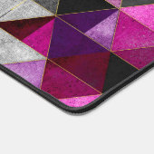 Chique roze paarse grijs geometrisch bureaumat (Hoek)