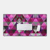 Chique roze paarse grijs geometrisch bureaumat (Keyboard & Muis)