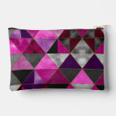 Chique roze paarse grijs geometrisch etui (Achterkant)