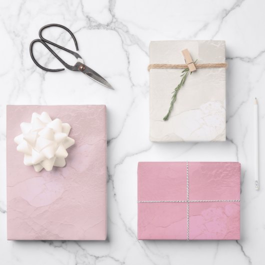 Chique Roze Parel Bruidsdouche Inpakpapier Vel (Voorkant)