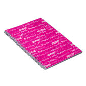 Chique Roze Personalized Meisjesnaam Collage Notitieboek (Rechterzijde)
