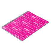 Chique Roze Personalized Meisjesnaam Collage Notitieboek (Linkerzijde)