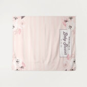 Chique Roze & Perzik Bloem Achtergrond voor Fotogr Wandkleed (Voorkant (horizontaal))