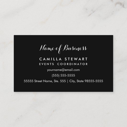 Chique roze pioenrozen bloemenstrepen Event Planne Visitekaartje (Achterkant)