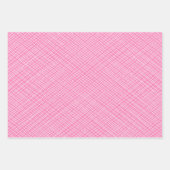 Chique roze polka stippen wit gestreept inpakpapier vel (Voorkant 2)