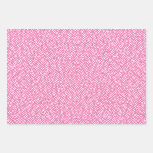 Chique roze polka stippen wit gestreept inpakpapier vel (Voorkant 2)