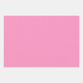 Chique roze polka stippen wit gestreept inpakpapier vel (Voorkant)