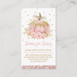 Chique roze pompoen Baby shower meisje brengen een Informatiekaartje