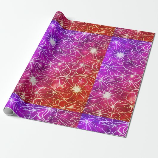 Chique roze print inpakpapier. cadeaupapier (Uitgerold)