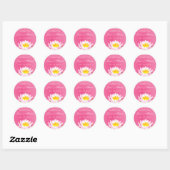 Chique roze radiale lotus dank u Sticker (Vel)