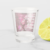 Chique roze Retro Disco Balls Pas getrouwd Bruilof Shot Glas (Achterkant)