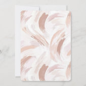 Chique Roze Roos Abstract Huwelijk Kaart (Achterkant)